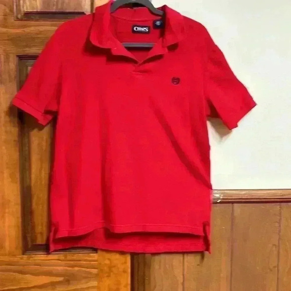 Men's Chaps Red 3 Button Shirt Size M - Picture 2 of 9